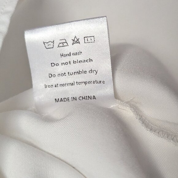 Simple Retro Ursula French Puff Sleeve Button Up Blouse L - Picture 14 of 14